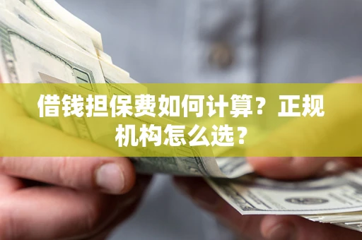 北京借钱担保费如何计算？正规机构怎么选？