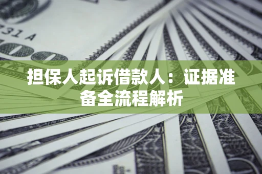 北京担保人起诉借款人：证据准备全流程解析