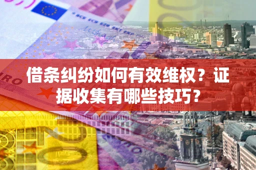 北京借条纠纷如何有效维权？证据收集有哪些技巧？